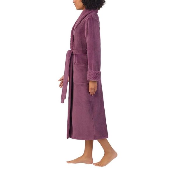 NWoT Carole Hochman Ultra Plush Shawl Collar Bath Robe Pajamas Size L $70 3C571 - Picture 2 of 4
